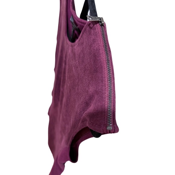 NWT BCBG Max Azaria "Karlee" Vegan Suede Mini Dress in Bordeaux, Size Medium - Picture 4 of 12